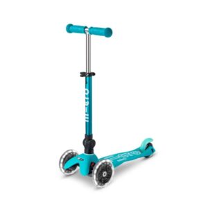 Patinete Mini Deluxe Plegable LED Aqua