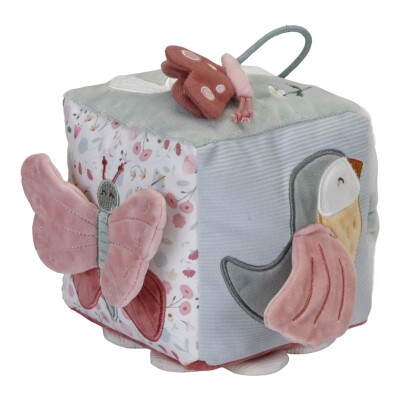 Cubo blandito de actividades flores y mariposas Little Dutch